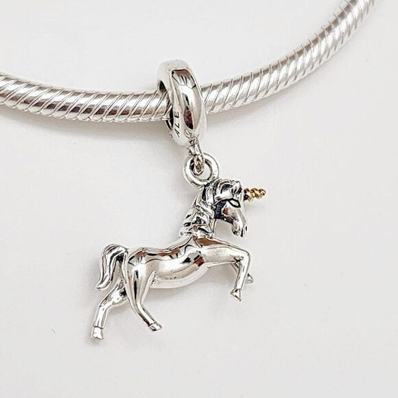 Pandora Unicorn Dangle Charm - Picture 1 of 4